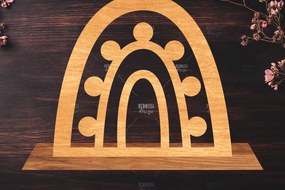 Σετ των 2 Intra απο ξύλο plywood 3mm-4mm πάχος – Διακόσμηση σπιτιού Rainbow Δίασταση 20x20 cm INTRAFABR-122463076