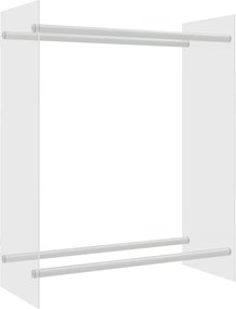 vidaXL Ράφι Καυσόξυλων Διαφανές 80 x 35 x 100 εκ. από Ψημένο Γυαλί
