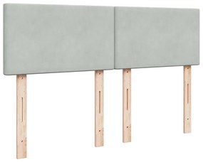 ΚΡΕΒΑΤΙ BOXSPRING ΜΕ ΣΤΡΩΜΑ ΑΝΟΙΧΤΟ ΓΚΡΙ 140X190 ΕΚ. ΒΕΛΟΥΔΙΝΟ 3290028