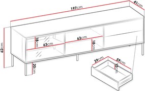 Έπιπλο τηλεόρασης Visso VI-08