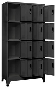 vidaXL Φοριαμός Ανθρακί 90 x 45 x 180 εκ. Ατσάλινος