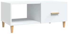 vidaXL Τραπεζάκι Σαλονιού Λευκό 89,5x50x40 εκ. από Επεξεργασμένο Ξύλο