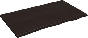 vidaXL Πάγκος Μπάνιου Σκούρο Καφέ 100x60x2 εκ. Επεξ. Μασίφ Ξύλο