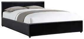 Κρεβάτι Dellia pakoworld με αποθηκευτικό χώρο pu μαύρο 120x200εκ