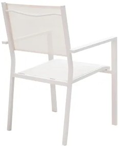 Τραπεζαρία Zacreta-Kliton σετ 5τεμ pakoworld αλουμίνιο σε λευκή απόχρωση 150x80x74εκ