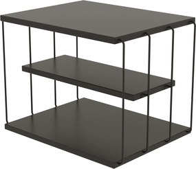 Βοηθητικό Τραπεζάκι Ανθρακί / Μαύρο FLIDI 50x40x33