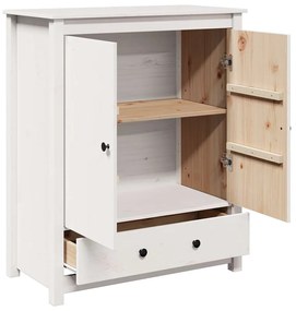 vidaXL Ντουλάπι Λευκό 83 x 41,5 x 100 εκ. από Μασίφ Ξύλο Πεύκου