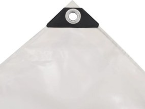 vidaXL Μουσαμάς 650 γρ./μ.² Λευκός 3 x 6 μ.