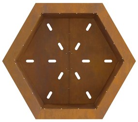 vidaXL Φωτιά Καφέ 58 x 58 x 51 cm Ατσάλι σκληρυθέν στον αέρα