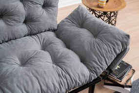Διθέσιος Καναπές Κρεβάτι Γκρι TONNE 70x150x85