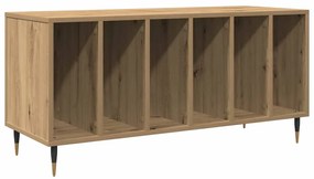 vidaXL Ντουλάπι δίσκων βινυλίου με ράφι artisan δρυς 100 x 38 x 48 εκ.