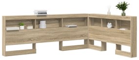 vidaXL Κεφαλάρι Αποθήκης με ράφι Sonoma Δρυς 150 cm Επεξεργασμένο ξύλο