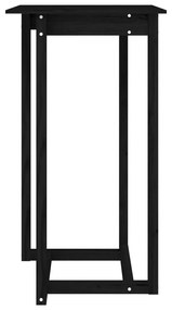 Τραπέζι Μπαρ μαύρος 60x60x110 εκ. από Μασίφ Ξύλο Πεύκου - Μαύρο