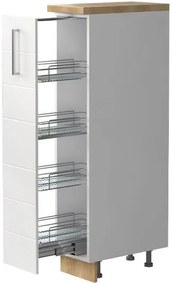 Επιδαπέδιο ντουλάπι ψηλό Hudson K14-30-1KZ-Λευκό - Λευκό γυαλιστερό