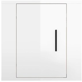 vidaXL Έπιπλα Τηλεόρασης Επιτοίχια 2 Τεμ. Γυαλ. Λευκό 40x34,5x40 εκ.