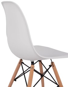 Καρέκλα C8460.01 Twist PP και Ξύλινα πόδια Λευκή 46x50x82εκ. 4αδα 46x50x82 εκ.