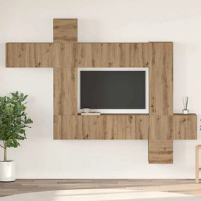 vidaXL Σετ επίπλου τηλεόρασης 10 pcs artisan δρυς 30.5 x 30 x 90 cm