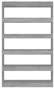 vidaXL Βιβλιοθήκη/Διαχωριστικό Χώρου Γκρι Sonoma 100x30x166 εκ.