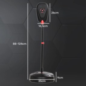 Σετ σταντ σάκου του μποξ για παιδιά AIYAPLAY, ρυθμιζόμενο ύψος, περιλαμβάνει γάντια πυγμαχίας, βάση που γεμίζει, Φ34 x 88-124Υ cm, Μαύρο