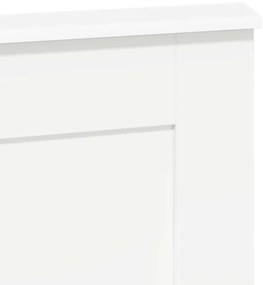 vidaXL Κεφαλάρι με κεφαλάρι Λευκό 120 cm Επεξεργασμένο ξύλο