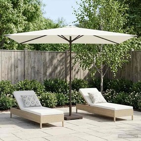 vidaXL Ομπρέλα Κήπου με Βάση 200 x 300 cm Πολυεστέρας Ορθογώνιος Κρεμ
