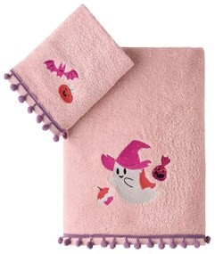 Πετσέτες Παιδικές Katabra (Σετ 2τμχ) Pink-Multi Kentia Towels Set 70x125cm 100% Βαμβάκι