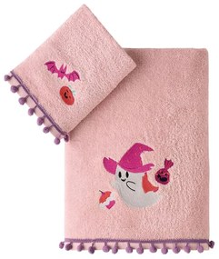 Πετσέτες Παιδικές Katabra (Σετ 2τμχ) Pink-Multi Kentia Towels Set 70x125cm 100% Cotton