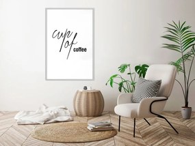 Αφίσα - Caffeine Needed - 20x30 - Μαύρο - Χωρίς πασπαρτού