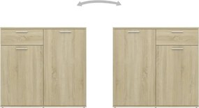 vidaXL Ντουλάπι με Συρτάρι Sonoma Δρυς 80 x 36 x 75 εκ. Επεξ. Ξύλο