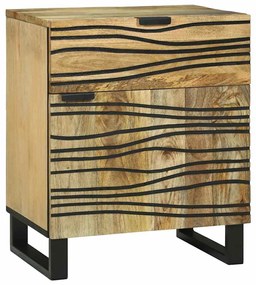 Κομοδίνο με συρτάρι Καφέ 50 x 33 x 60 εκ Μασίφ ξύλο ακακίας