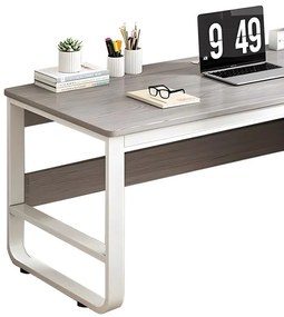Γραφείο Salto με ραφιέρα-MDF γκρι-λευκό 120x48x74εκ 120x48x74 εκ.