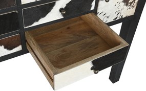 Console Home ESPRIT Δέρμα Ξύλο από Μάνγκο 135 x 40 x 94 cm