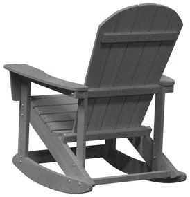 vidaXL Καρέκλα Σαλονάκι Adirondack Ανοιχτό Γκρι (73.5x92x90 εκ) από HDPE.