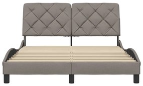 vidaXL Σκελετός Κρεβατιού Χωρίς Στρώμα Taupe 120x200 εκ. Υφασμάτινο