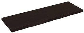 vidaXL Ράφι Τοίχου Σκούρο Καφέ 120x40x(2-4) εκ. Επεξ. Μασίφ Ξύλο Δρυός