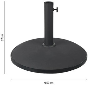 Βάση ομπρέλας Elfie τσιμέντο μαύρο 25kg Φ50εκ 50x50x37 εκ.