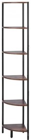 VEVOR 6 Tier Corner Shelf Tall Corner Stand with LED Light Narrow Display Rack