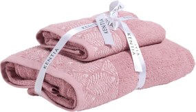 Πετσέτες Μπάνιου (Σετ 2τμχ) Kentia Lela 450gsm Ροζ