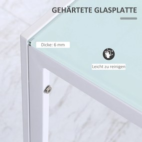 HOMCOM Τραπέζι τραπεζαρίας, μοντέρνος σχεδιασμός, 120 cm x 60 cm x 75 cm, Λευκό