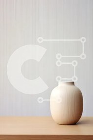 Intra Συλλεκτικό Ξύλινο Παζλ Plywood  4mm - Μινιμαλιστικό ξύλινο βάζο σε τραπέζι Σε Ξύλινο Κουτί - Διαστάσεις: 10x10 cm – 25 κομμάτια
