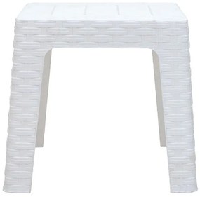 Τραπέζι Monaco PP rattan λευκό 42x42x42εκ