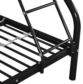 vidaXL Πλαίσιο Κουκέτας Παιδικής Μαύρο 140x200/90x200 εκ. Μεταλλικό