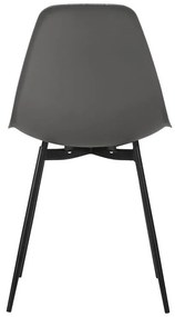 Καρέκλα Ballen pp μαύρο με ανθρακί μεταλλικά πόδια 41.5x53x84.5εκ 4αδα 41.5x53x84.5 εκ.