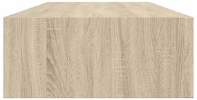 vidaXL Ράφι Επιτοίχιο με Συρτάρι Χρώμα Δρυός 60 x 23,5 x 10εκ. από MDF