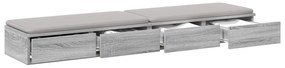 vidaXL Συρτάρια Κρεβατιού Γκρι Σονομά 140x36,5x16,5 εκ Επεξεργασμένο Ξύλο