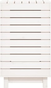 vidaXL Καλάθι Ρούχων Λευκό 44x44x76 εκ. από Μασίφ Ξύλο Πεύκου