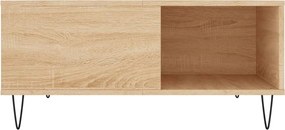 vidaXL Τραπεζάκι Σαλονιού Sonoma Δρυς 80x80x36,5 εκ. Επεξεργασμ. Ξύλο
