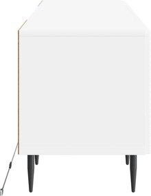 vidaXL Ντουλάπα LED Τηλεόρασης Λευκό Επεξεργασμένο Ξύλο