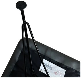 Καρέκλα Τραπεζαρίας ArteLibre SELVA Vintage Μαύρο PU/Μέταλλο 43x57x81cm