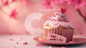 Intra Συλλεκτικό Ξύλινο Παζλ Plywood  4mm - Cupcake και λουλούδια για τη γιορτή της μητέρας Σε Ξύλινο Κουτί - Διαστάσεις: 10x10 cm – 25 κομμάτια